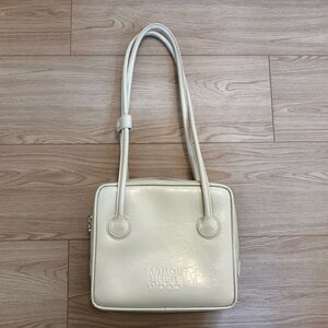 Marge Sherwood White Beige Piping Shoulder Bag